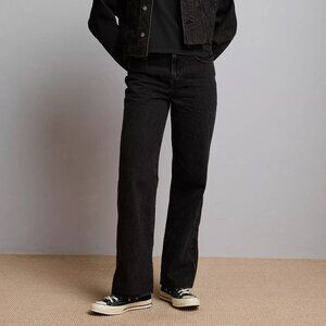 American Eagle AE77 Premium Stovepipe Jean in Black Wash - Women's Size 0 Short